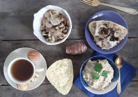 humus i sledz topinambur