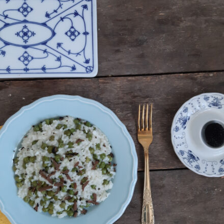 Risotto z groszkiem i letnią truflą