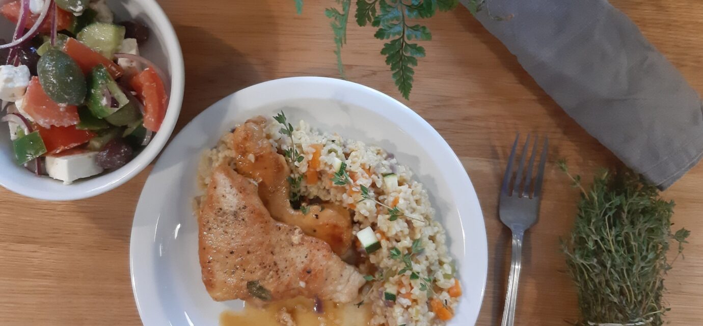 Indyk z kaszą po grecku